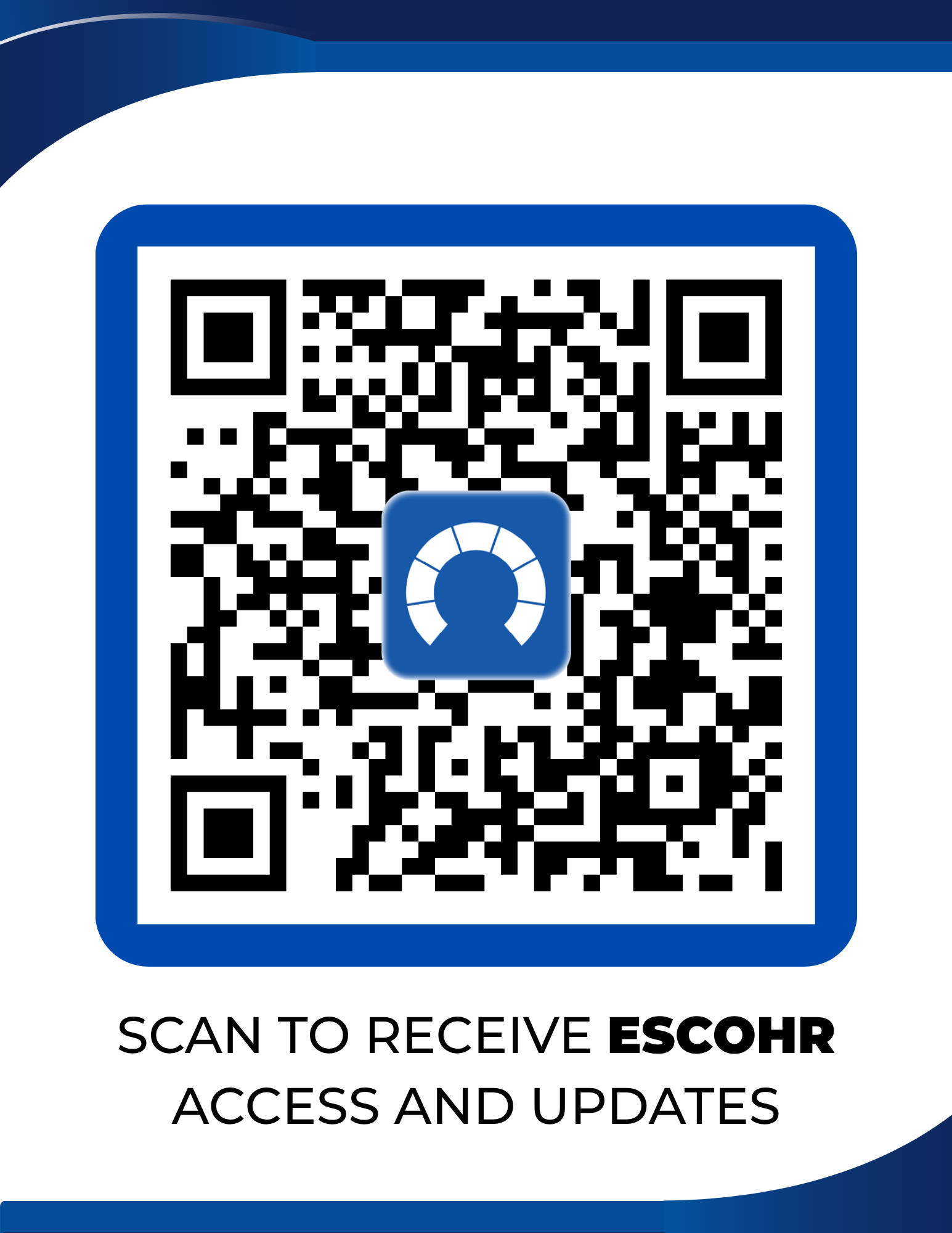 QR code to receive escoHR access and updates